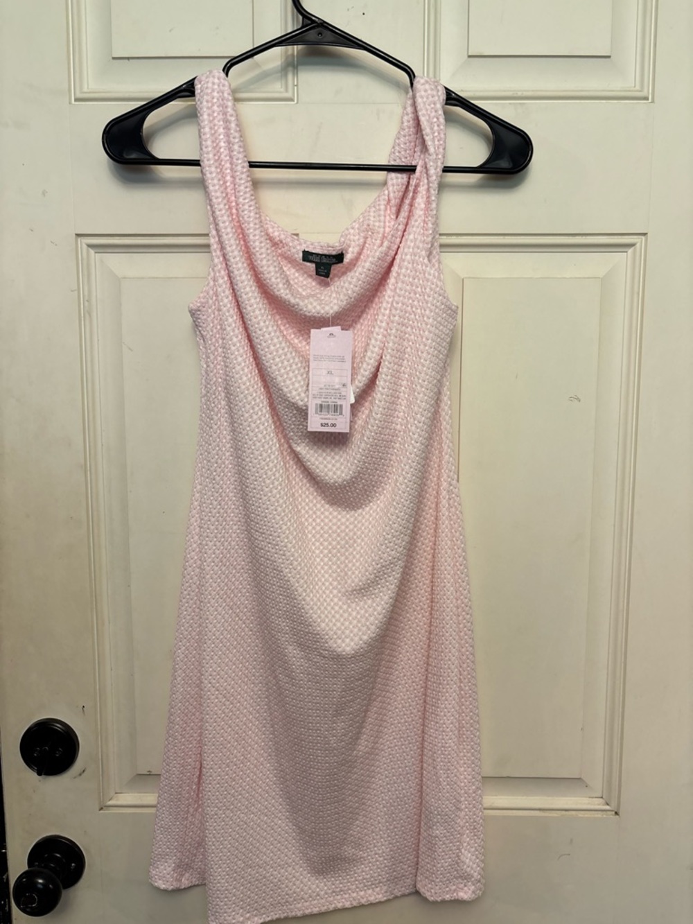 Pink Cowl Neck Dress
